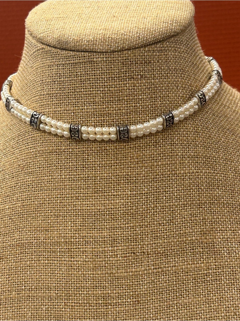 Brighton Lady Jane faux Pearl Beaded Choker Necklace